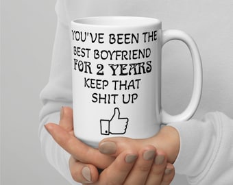2 Year Dating Anniversary Mug: Thoughtful Boyfriend Gift