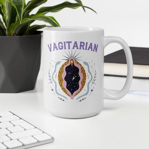 Vagitarian Coffee Mug: Funny Lesbian LGBT Gift