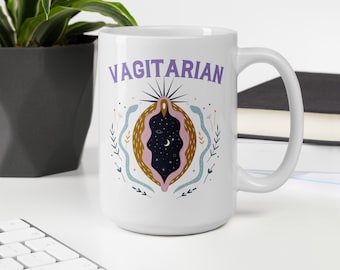 Vagitarian Coffee Mug: Funny Lesbian LGBT Gift