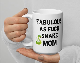 Snake Mom Mug: Ceramic Coffee Cup, Snake Lover Gift