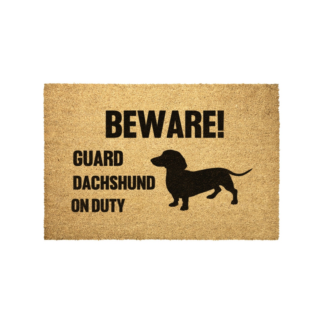 Cabana Bro Dachshund Door Mat, Funny Knock To See My Wiener