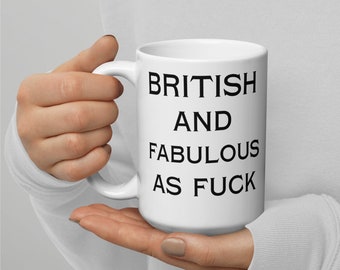 Lustiger britischer Becher, britisch und Geschenk