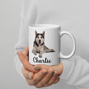 Husky Gifts, Personalized Husky Coffee Mug, Husky Dad Mug, Husky Lover Mug