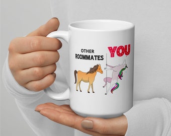 World&#39;s Okayest Roommate Unicorn Mug, Funny Coffee Mug Perfect Gift For Roommates