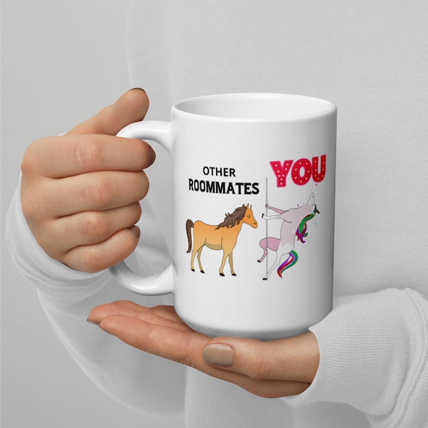 World's Okayest Roommate Unicorn Mug, Funny Coffee Mug Perfect Gift For Roommates