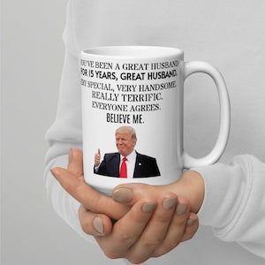 Funny 15th Anniversary Mug Gift for Husband