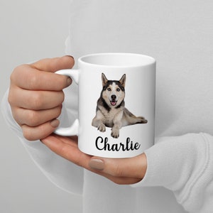 Husky Gifts, Personalized Husky Coffee Mug, Husky Dad Mug, Husky Lover Mug