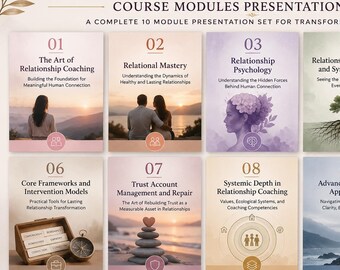 Relationship Coaching Presentation Bundle | 10 Training Modules for Coaches (Digital Download)