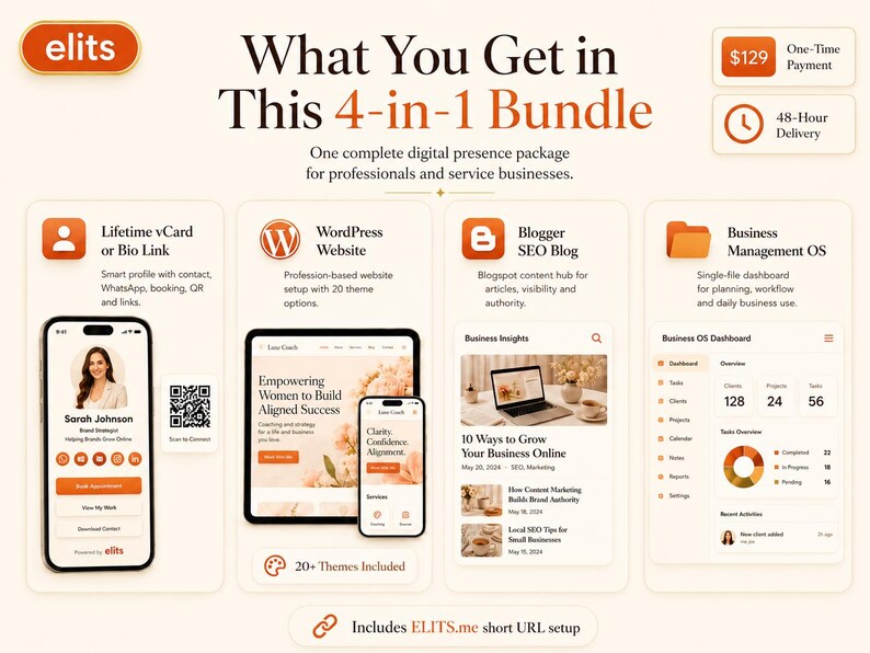 Pacchetto Presenza Digitale: vCard, sito web WordPress, blog SEO, sistema operativo aziendale immagine 2
