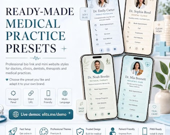 Enlace a la biografía del terapeuta, mini sitio web, flujo de contacto compatible con HIPAA (descarga digital)