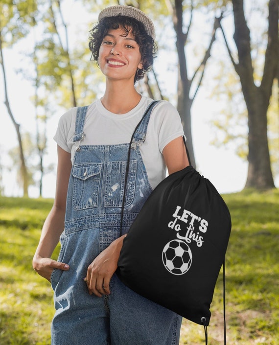 Drawstring Cinch Pack, Drawstring Gym Bag, Drawstring Sport Bag - Let's Do  This