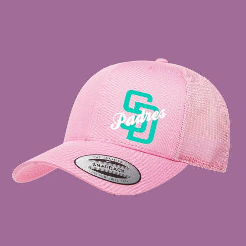 Padres Round Billed Hat Pink SD Padres Snapback Hat Padres 
