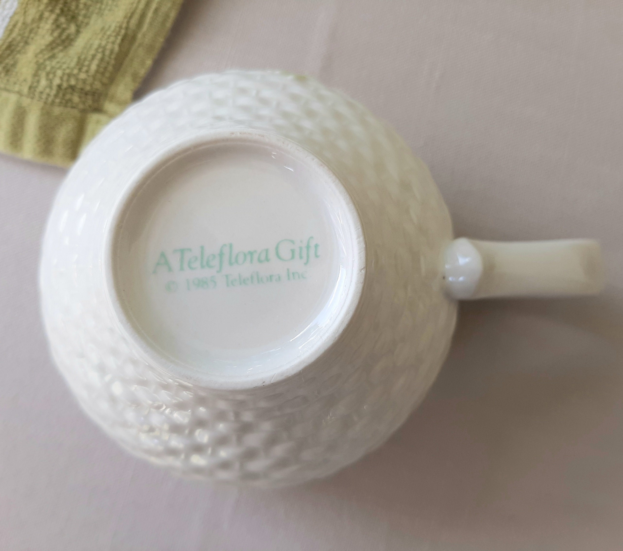 Vintage 1985 Teleflora Teacoffee Cups and Saucers Pink Floral Etsy