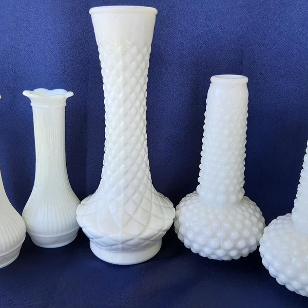 Milk Glass Vase Etsy