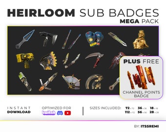Apex Legends Heirloom Sub Badges Mega Pack for Twitch