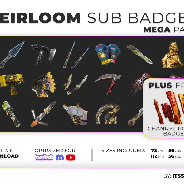 Apex Legends Heirloom Sub Badges Mega Pack for Twitch