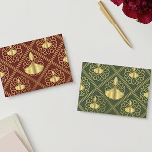 Printable Diwali Postcard - Vibrant Colors, Instant Download, 2 Unique Designs (5x7 inches)