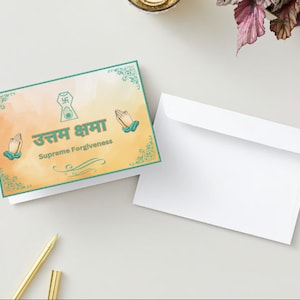 Tarjeta de felicitación Uttam Kshama para Jain Das Lakshan Parv - Descarga digital