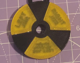 3D Printed Tungsten Radiation Symbol Xray Marker