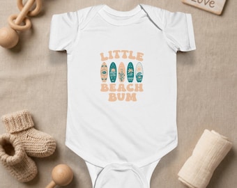 Little Beach Bum Babybody | Surfbrädegrafik