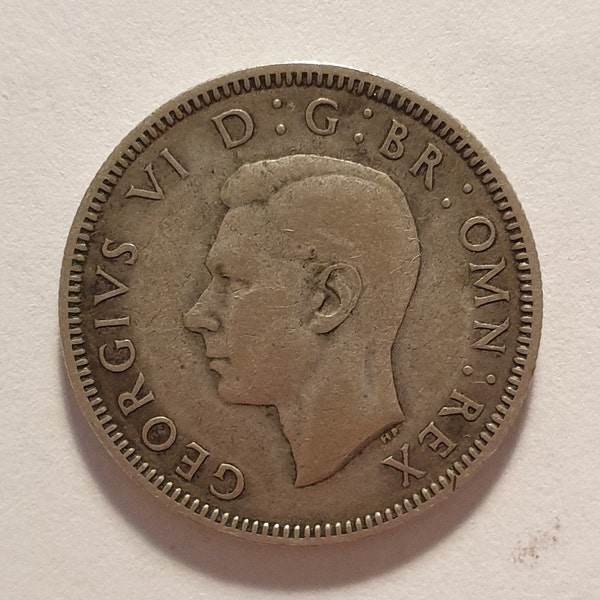 Great Britain 1 Schilling 1939 Silver George VI. Genuine coin