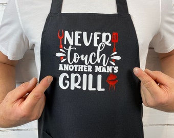 Aprons for men, Apron, Aprons with packet, BBQ aprons, Gift for men, Gift for dad, Gift for him, Funny gift