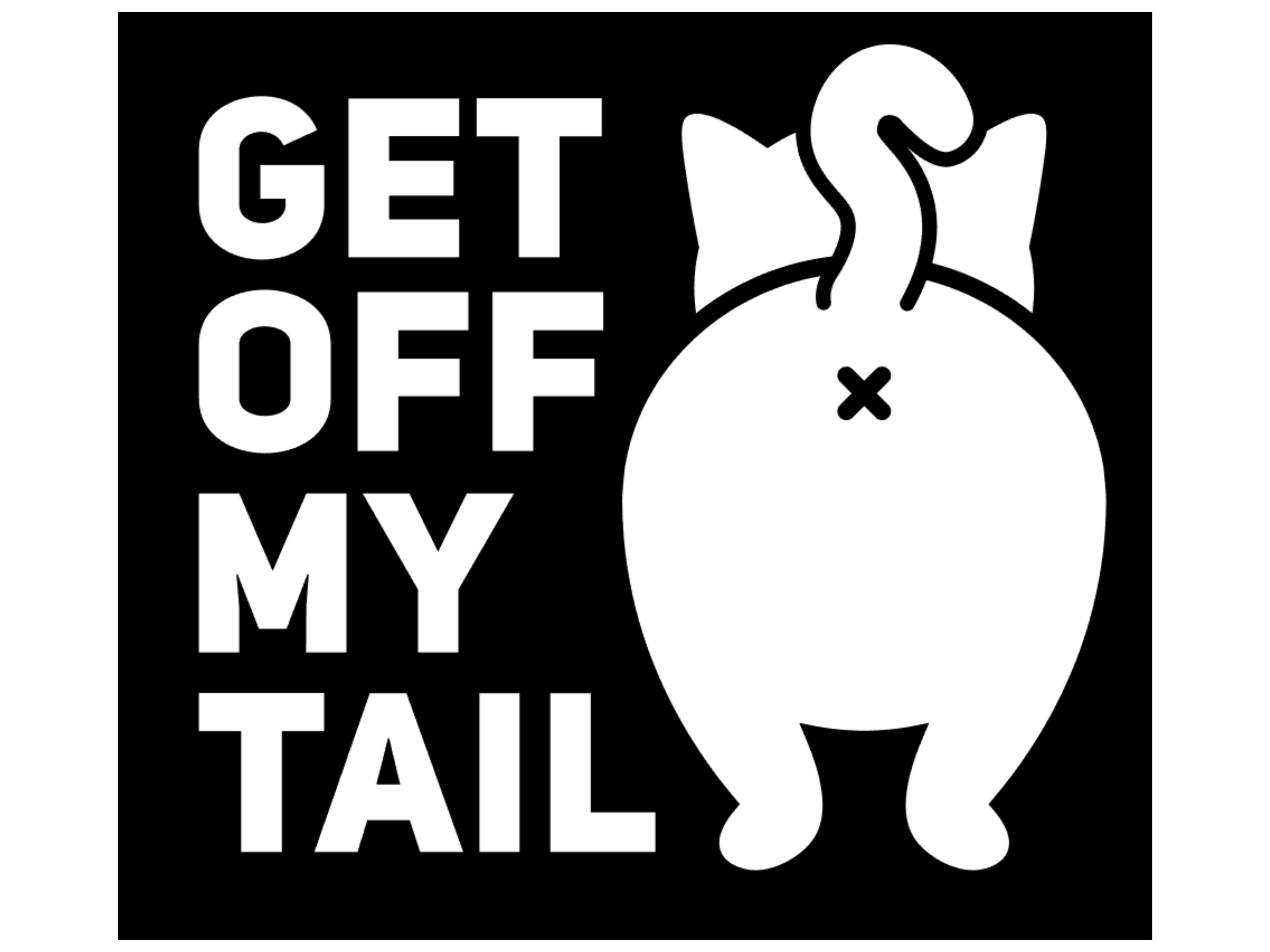 Get off My Tail Car Decal Funny Car Decals Funny Bumper Etsy