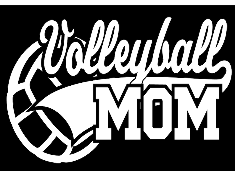 VA Volleyball Mom Bling Car Window Sticker Decal with Extra Bonus Volleyball 