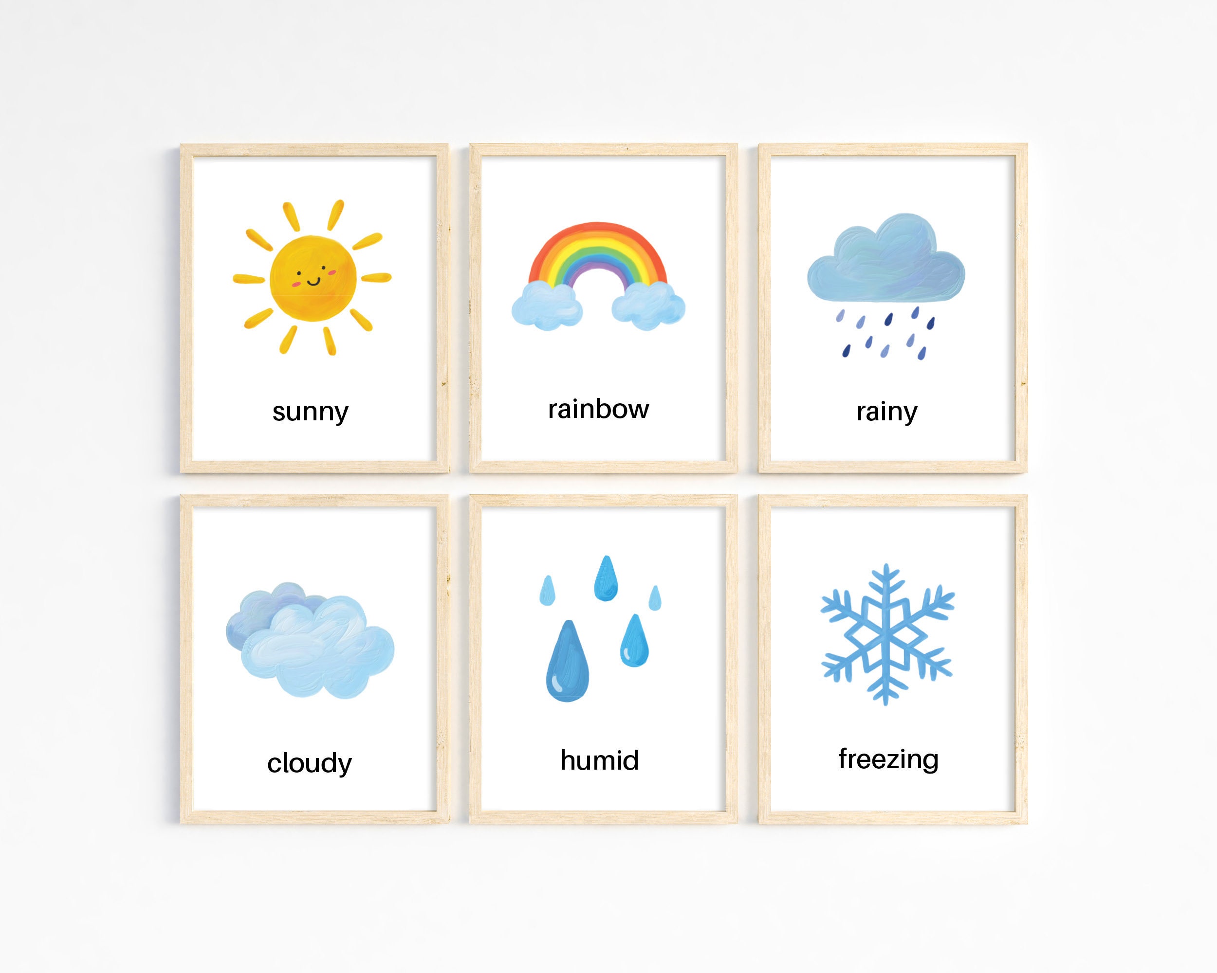 Weather Flashcards - Printable Kids Weather Activity - Montessori 3 ...