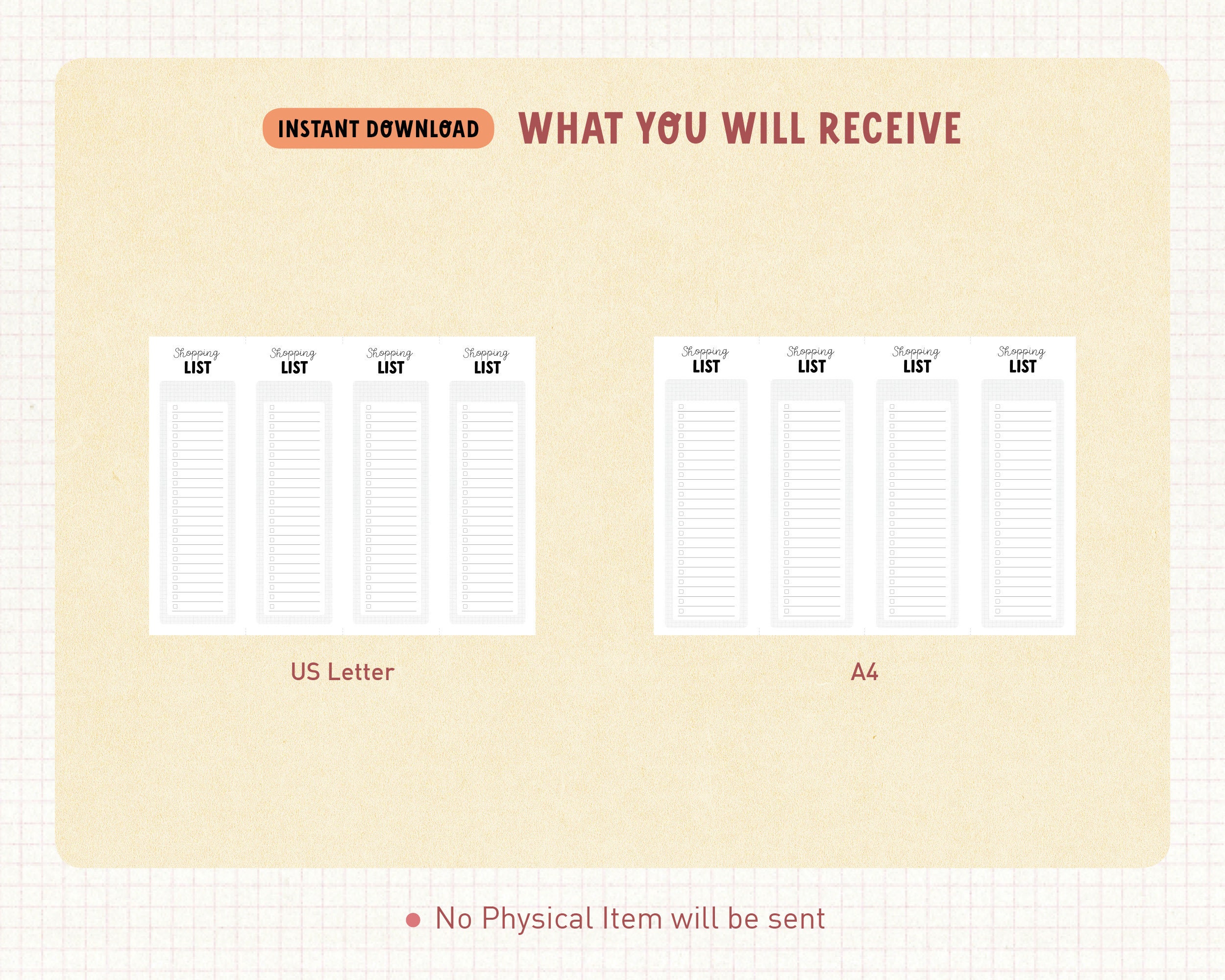 Shopping List Printable - Grocery List Template - Shopping List ...