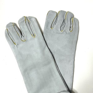 Welders Premium Split Suede Gray Welding Gloves Winged Thumb-1.3-1.5 thick NEW