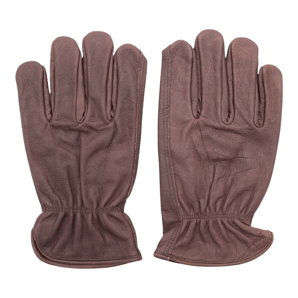 M Safety Gear Buffalo Premium Leather Multipurpose Work Gloves/Drivers- Dark Brown