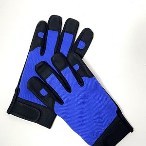 Blue & Black Nylon Mechanics Premium Gloves - New