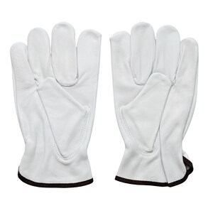 Economy Cow Leather Multipurpose Work Gloves/Drivers- White