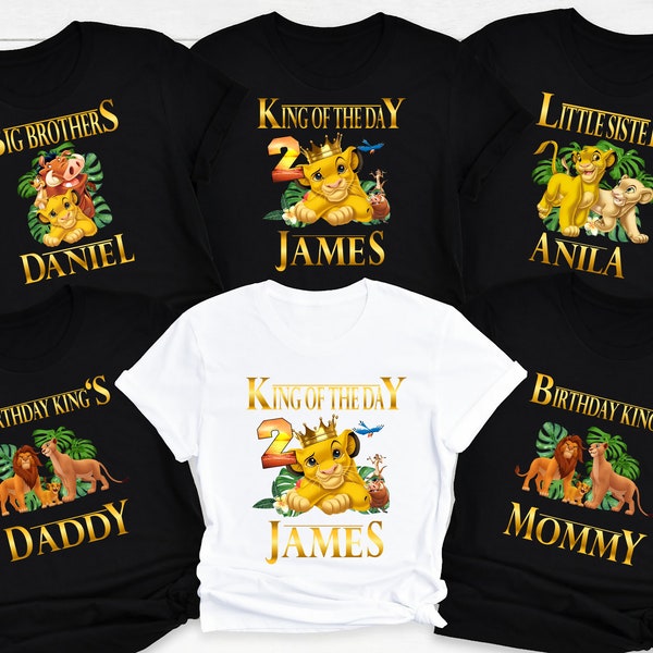 König der Löwen Familie Geburtstag Shirt, personalisierte Geburtstag T-Shirt, Simba Geburtstag JungenTee, Familie passende Sweatshirt, König der Löwen Geburtstagsparty