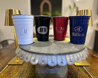 Op maat gemaakte roestvrijstalen solo-drinkbekers van 16 oz met deksel