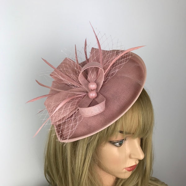 Blush Pink Fascinator Mother of the Bride Mother of the Groom Ladies Day Ascot Races Formal Occasion Hatinator