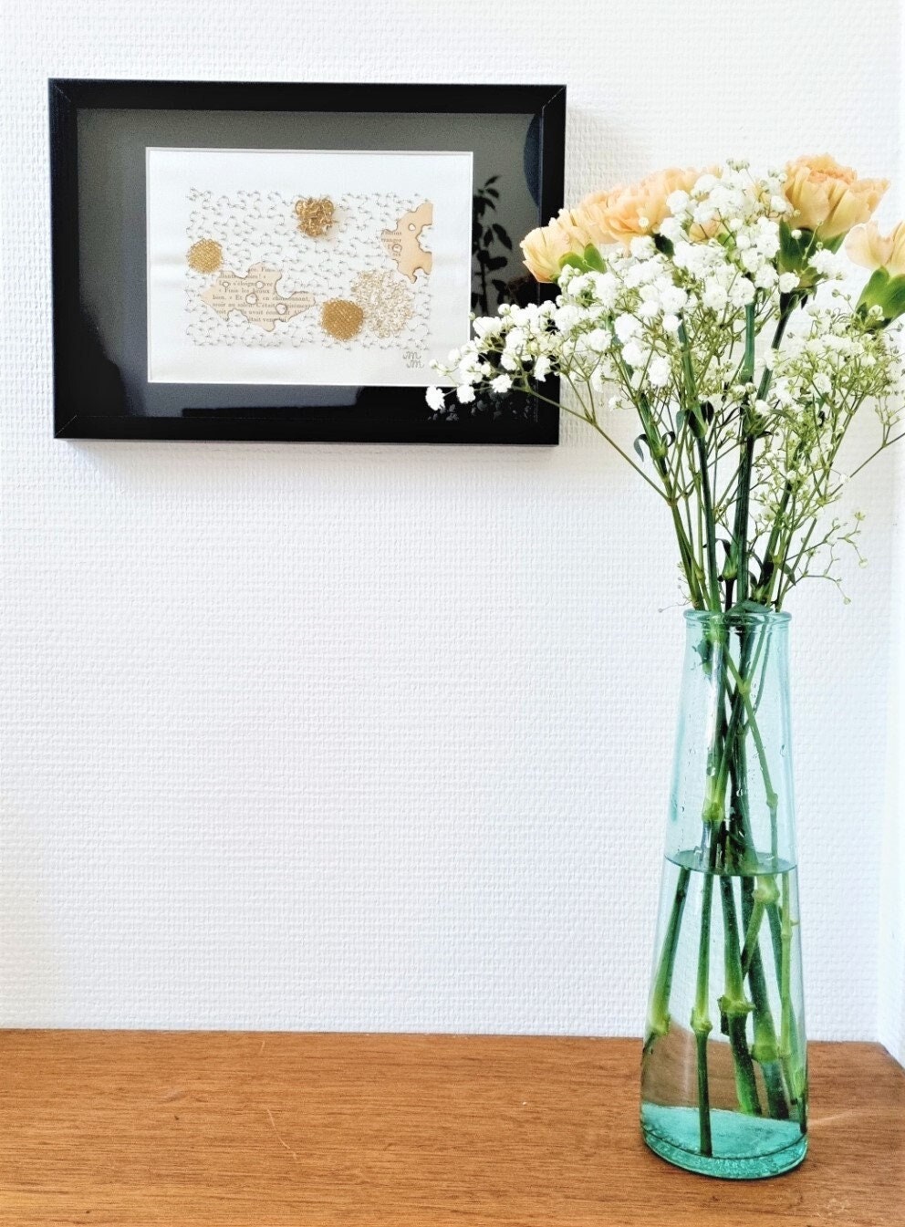 Broderie Souvenir Haute Couture Encadrée