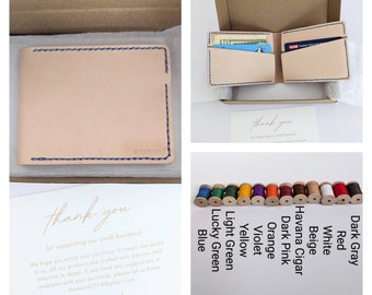 ansmund No.6, handmade leather wallet, bifold wallet, handstitched wallet, minimalist wallet, card holder, gift, vegetable tanned leather