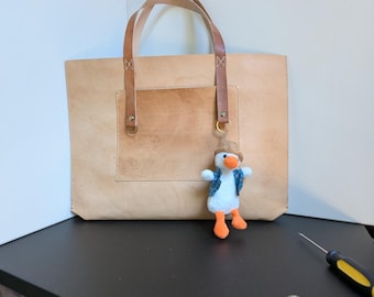 Bag No. 15 / Hand-Stitched Vegetable Tanned Leather Tote Bag