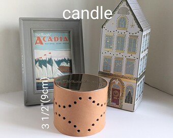 ansmund No.15.2, B&BW candle cover, 3 and single wick candle cover, leather candle cover, gift, gift for friends and family, Home Decor