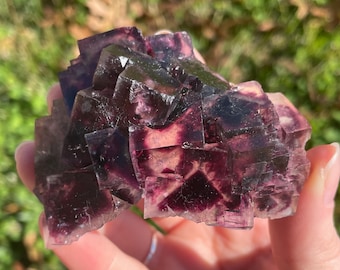 Purple Zoned Fluorite from Okorusu Mine, Namibia