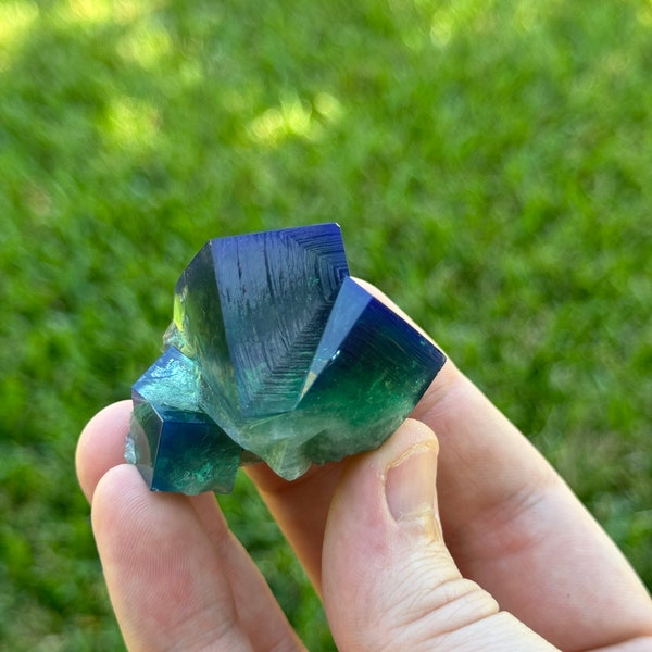 Color-Changing Green-Blue English Fluorite from the Cousin Jack Pocket at Rogerley Mine
