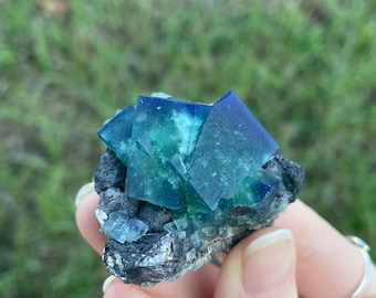 Color-changing Green-blue English Fluorite From the Cousin Jack