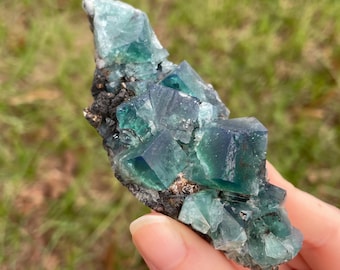 Color-changing Green-blue English Fluorite From the Cousin Jack
