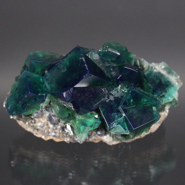Color-Changing Green-Blue English Fluorite with Galena from the Cousin Jack Pocket at Rogerley Mine