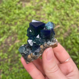 Color-Changing Green-Blue English Fluorite from the Cousin Jack Pocket at Rogerley Mine