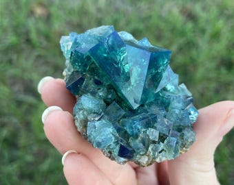 Color-changing Green-blue English Fluorite From the Cousin Jack