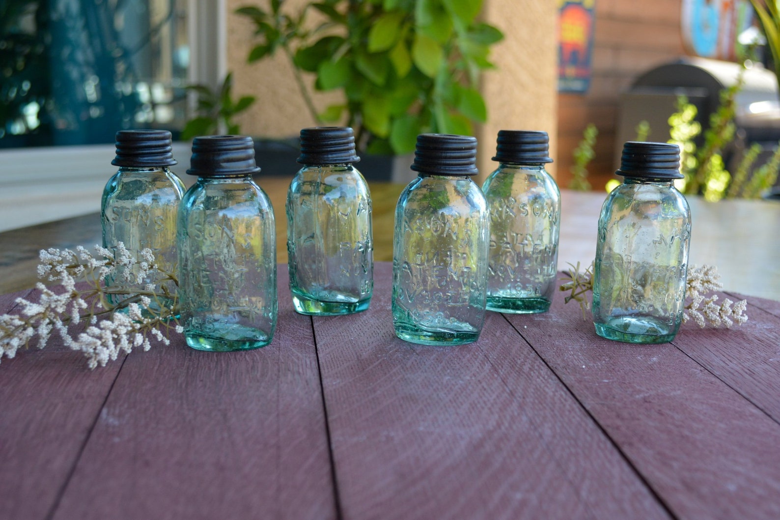 Set of 6 Mason Jar Light Covers Mini Mason Jar Patio Lights Etsy