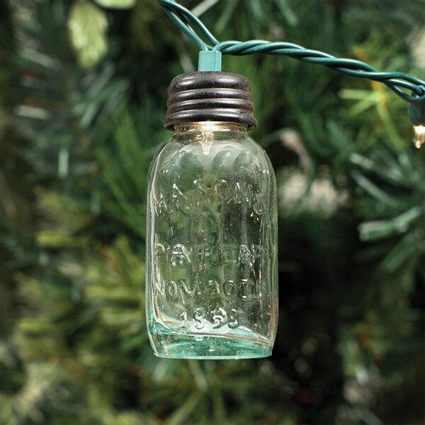 Set of 6 Mason Jar Light Covers, Mini Mason Jar Patio Lights, Christmas Walk Way Lights, Garden Décor Lighting, Glass Yard Lights